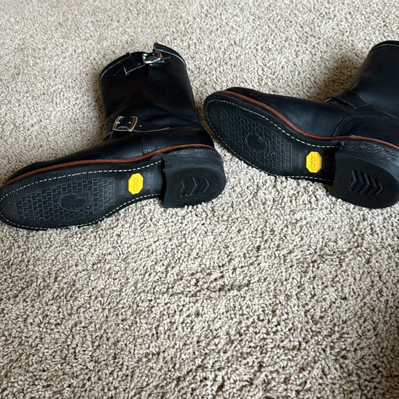 CHIPPEWA USA MADE 27899 Black Leather Steel Toe Motorcycle Engineer Boot - Picture 5 of 5